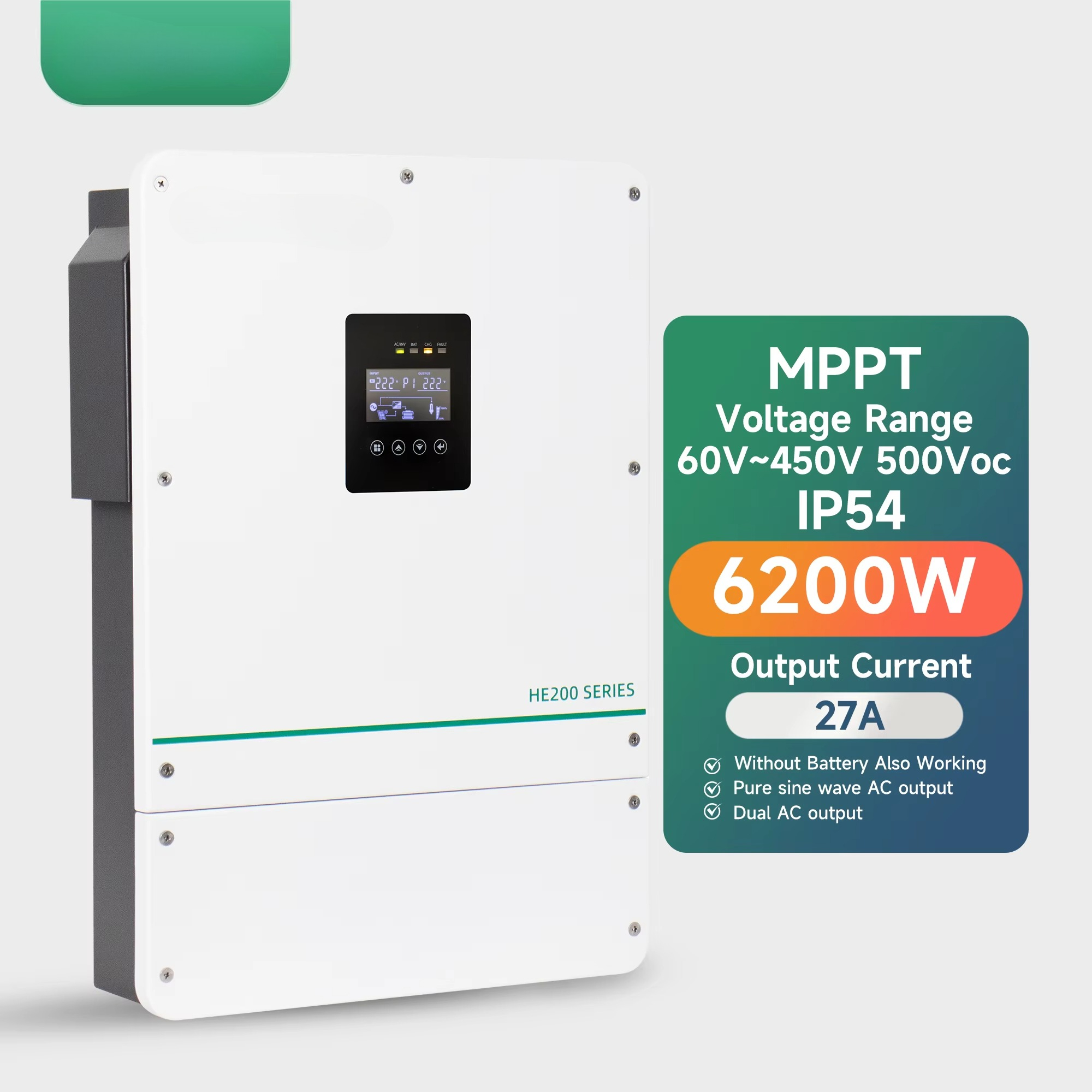 Smart 6kW 48V Built-in MPPT Pu - огляд і ціна Hybrid Solar Inverter