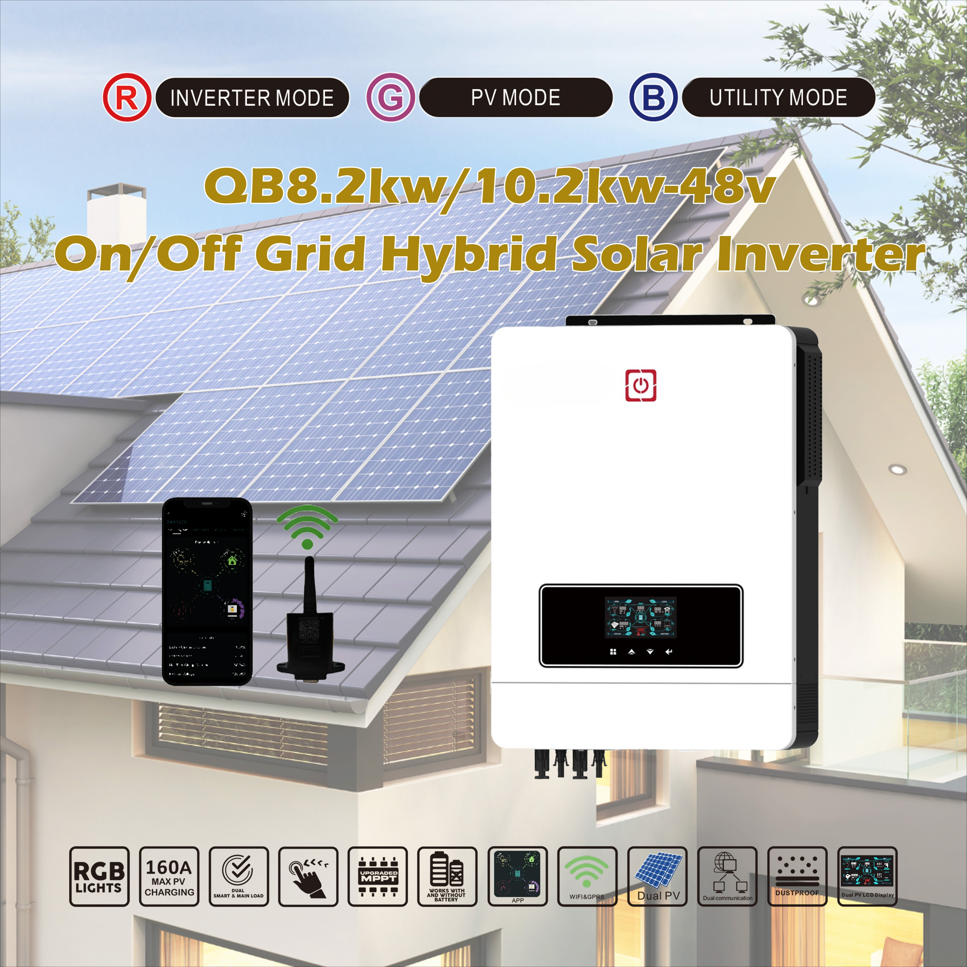 Dual Output off Grid Hybrid So - огляд і ціна Hybrid Solar Inverter